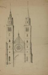 Неизвестный художник XIX века. Церковь Св. Лаврентия в Нюрнберге